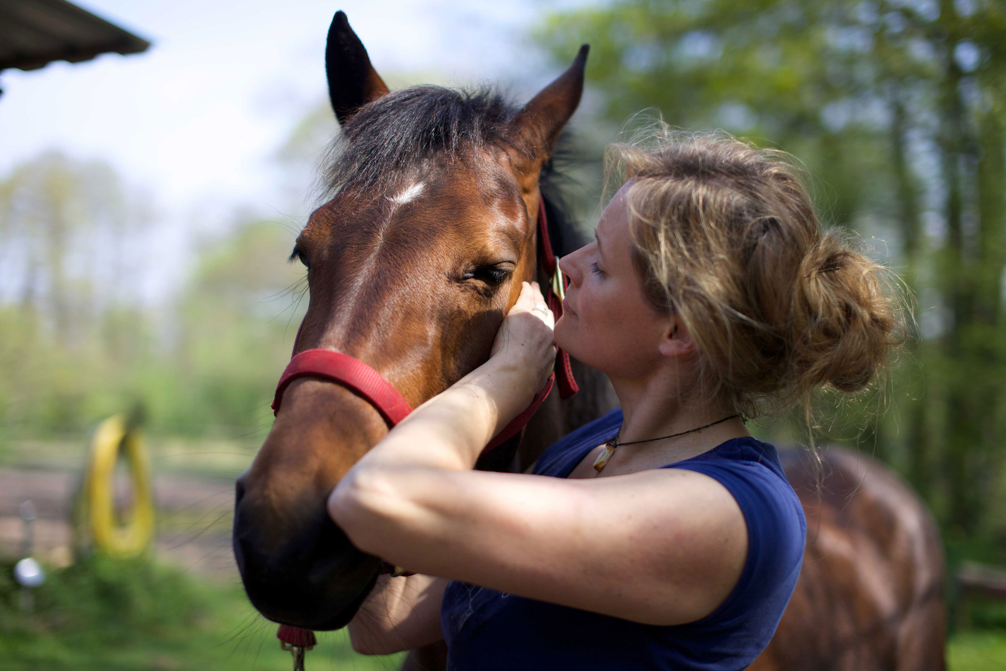 dr Christiane Hagen mit Quarterhorse Stute Cat.